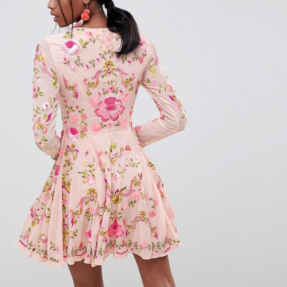 ASOS Embellished Floral Dress - Picture 4 of 8